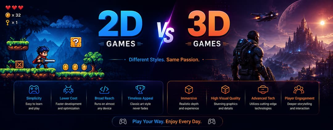 2D vs 3D Games